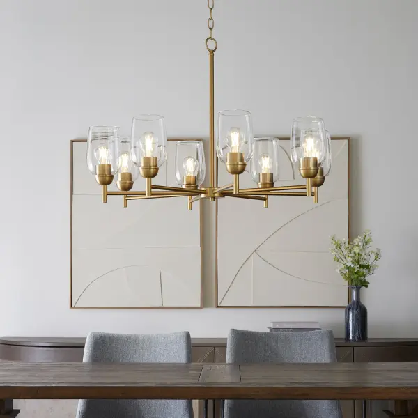Wallinger 8-Light Chandelier in Aged Brass - Image 5