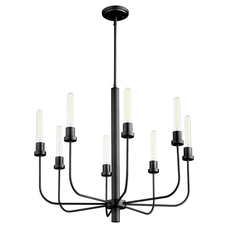 Sheridan 8-Light Chandelier in Matte Black - Image 1