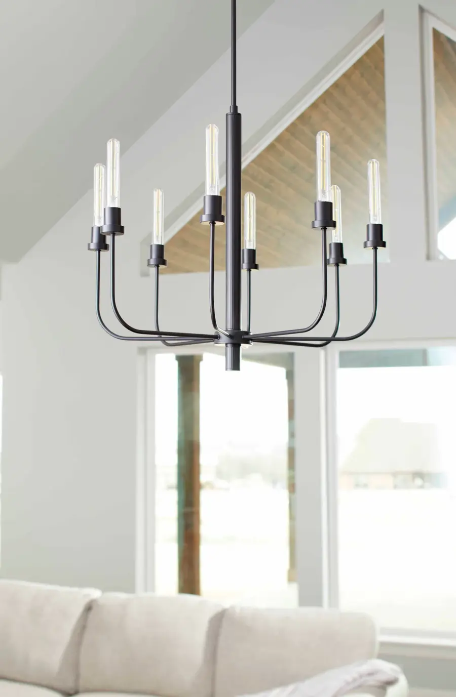 Sheridan 8-Light Chandelier in Matte Black - Image 3