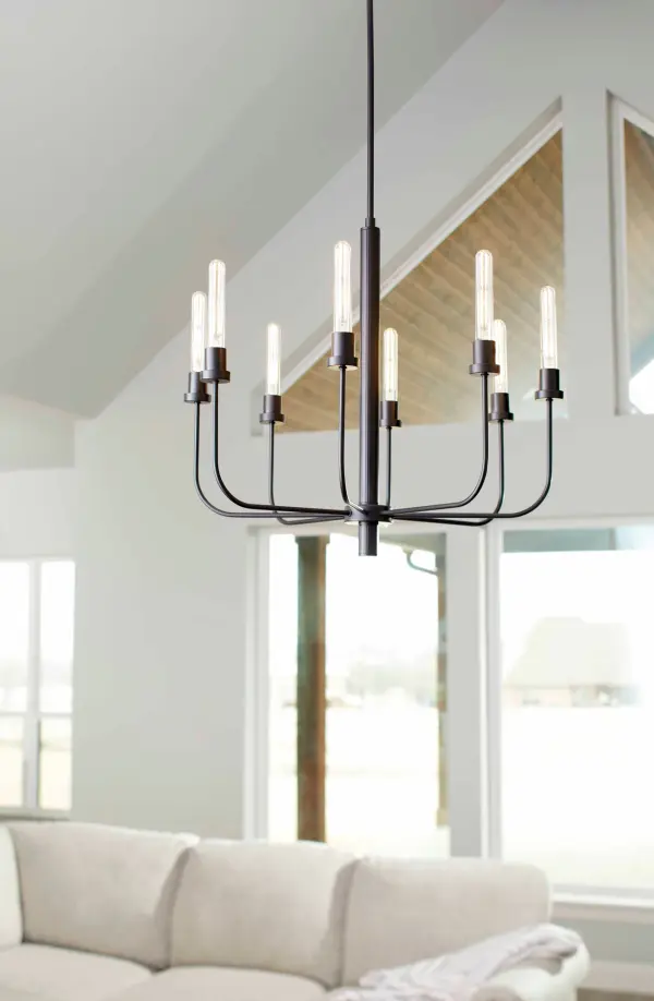 Sheridan 8-Light Chandelier in Matte Black - Image 4
