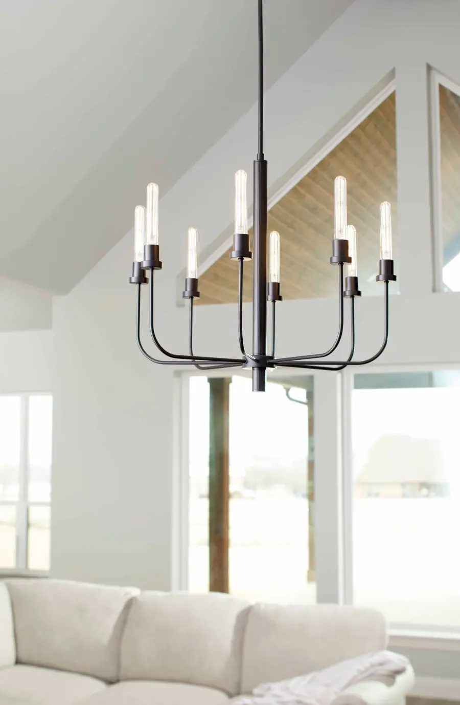 Sheridan 8-Light Chandelier in Matte Black - Image 4