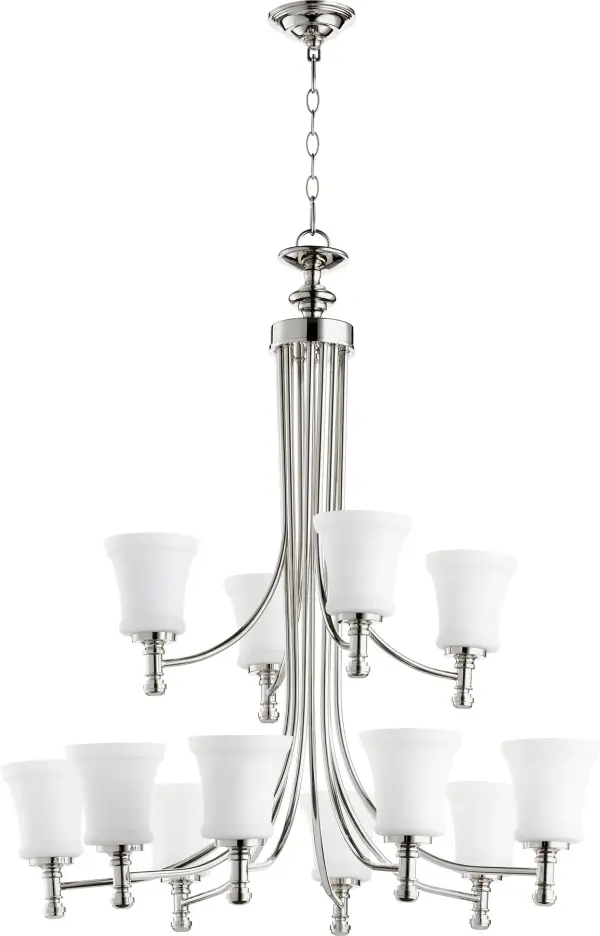 Rossington 12-Light Chandelier in Polished Nickel
