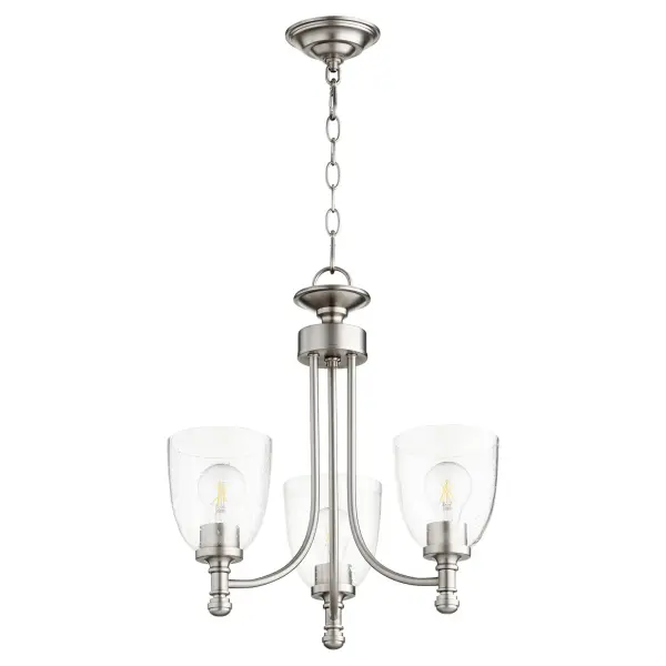 Rossington 3-Light Transitional Chandelier in Satin Nickel