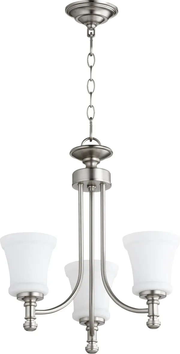 Rossington 3-Light Transitional Chandelier in Satin Nickel