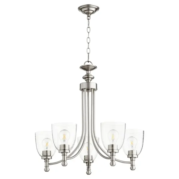 Rossington 5-Light Chandelier in Satin Nickel - Image 1