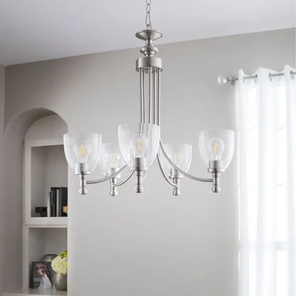 Rossington 5-Light Chandelier in Satin Nickel - Image 2