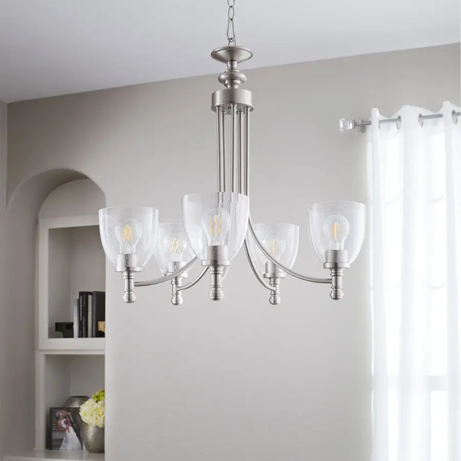 Rossington 5-Light Chandelier in Satin Nickel - Image 2