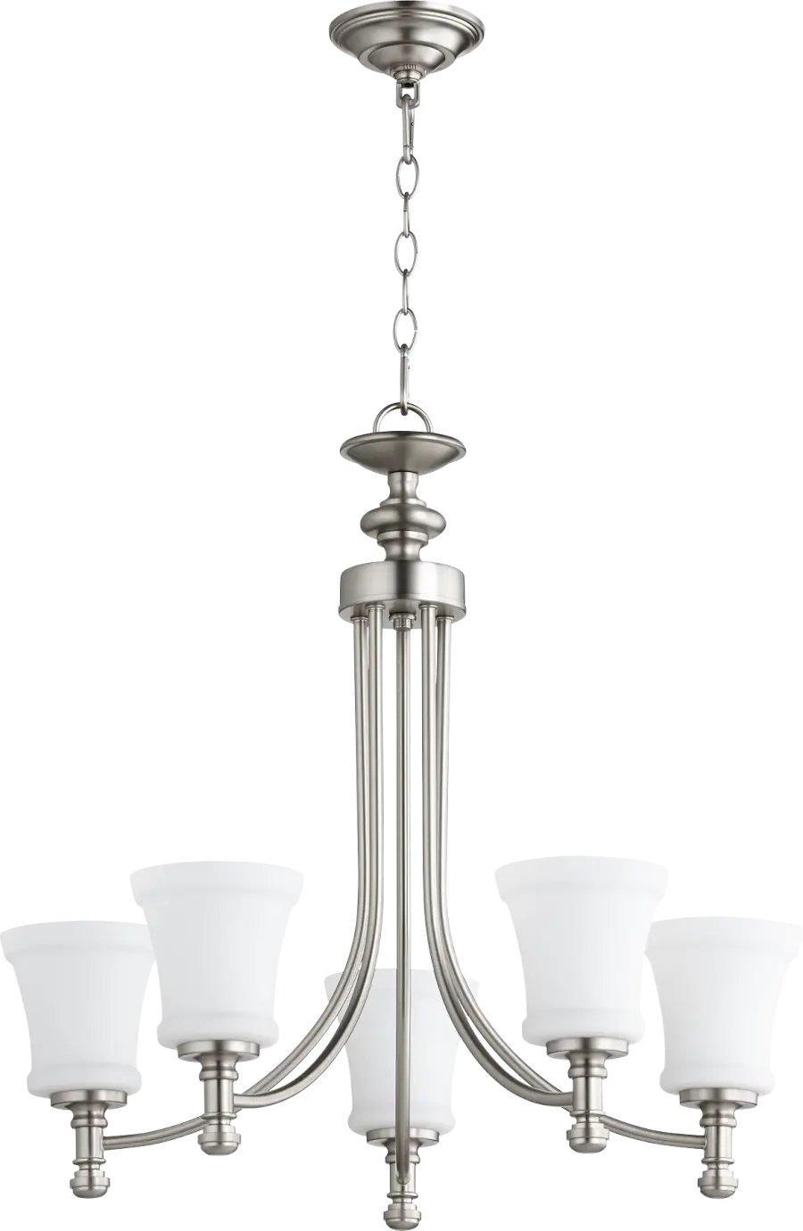 Rossington 5-Light Satin Nickel Transitional Chandelier - Image 2