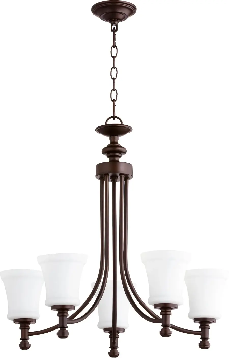 Rossington 5-Light Chandelier in Oiled Bronze - Image 1