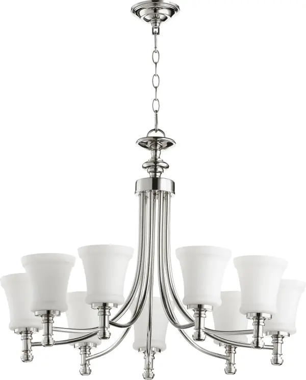 Rossington 9-Light Chandelier in Polished Nickel