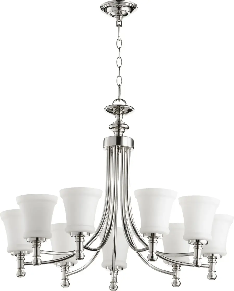 Rossington 9-Light Chandelier in Polished Nickel