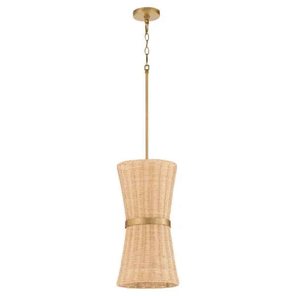 Fairview 2-Light Pendant in Brushed Brass - Image 1