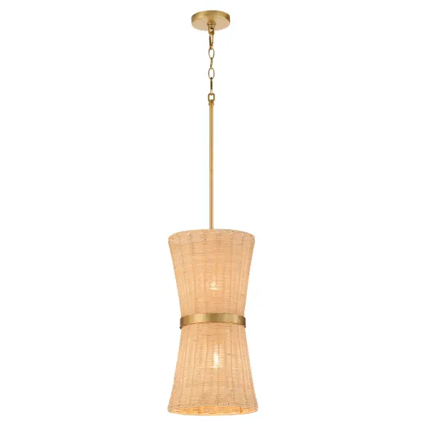 Fairview 2-Light Pendant in Brushed Brass - Image 2
