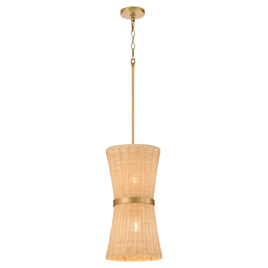 Fairview 2-Light Pendant in Brushed Brass - Image 2