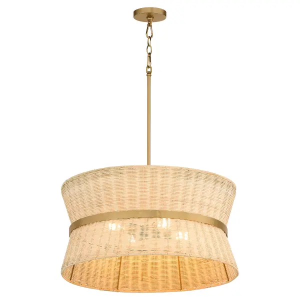 Fairview 4-Light Pendant in Brushed Brass - Image 2