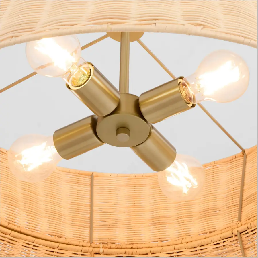 Fairview 4-Light Pendant in Brushed Brass - Image 4