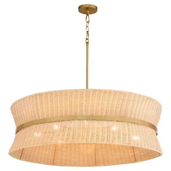 Fairview 8-Light Pendant in Brushed Brass - Image 2
