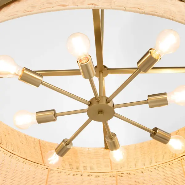 Fairview 8-Light Pendant in Brushed Brass - Image 4