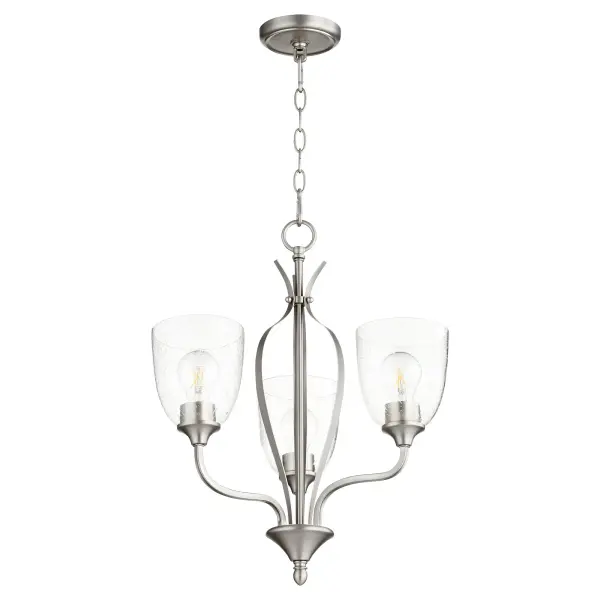 Jardin 3-Light Traditional Chandelier in Satin Nickel
