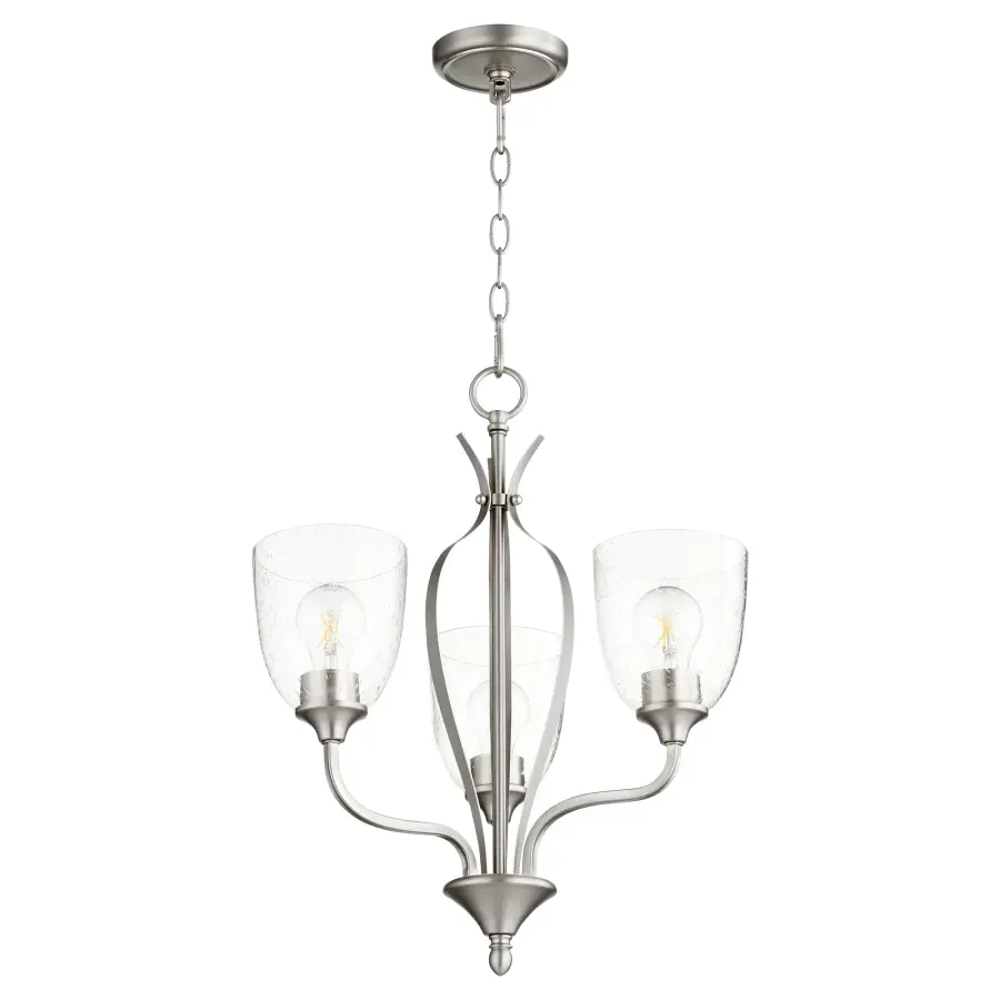Jardin 3-Light Traditional Chandelier in Satin Nickel