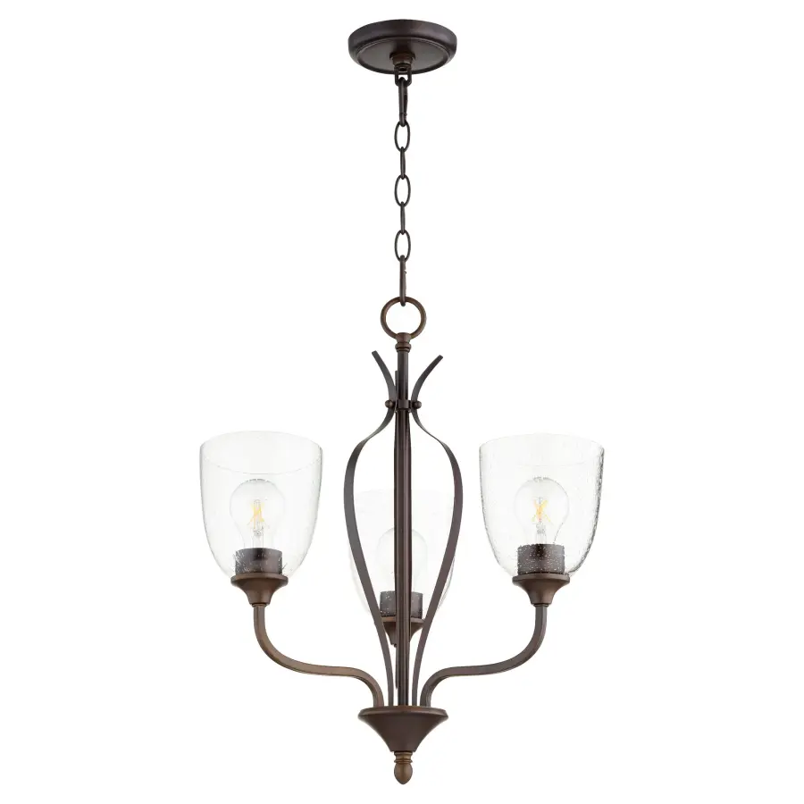 Jardin 3-Light Transitional Chandelier in Oiled Bronze