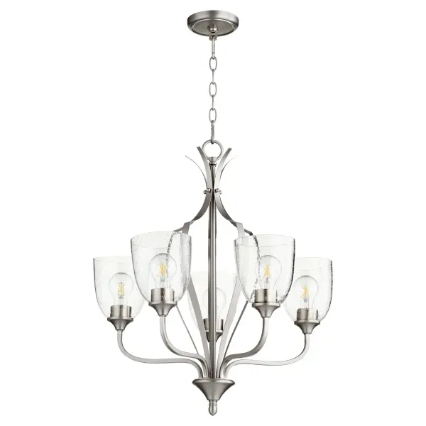 Jardin 5-Light Transitional Chandelier in Satin Nickel