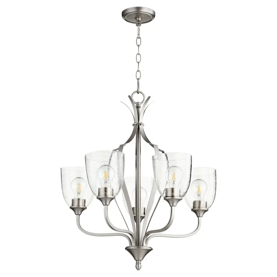 Jardin 5-Light Transitional Chandelier in Satin Nickel