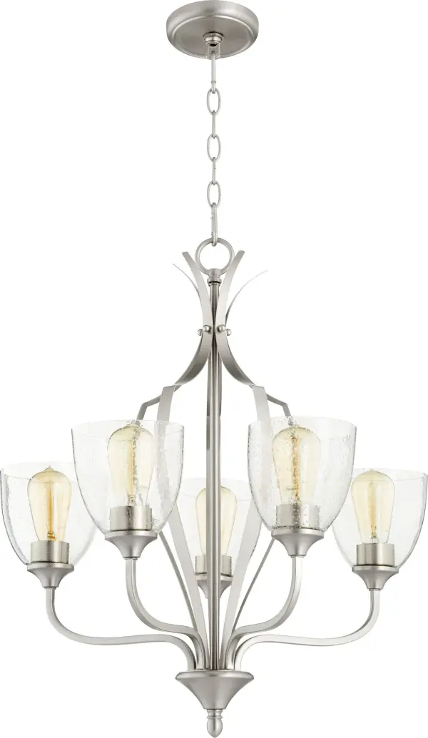 Jardin 5-Light Traditional Chandelier in Satin Nickel - Image 2