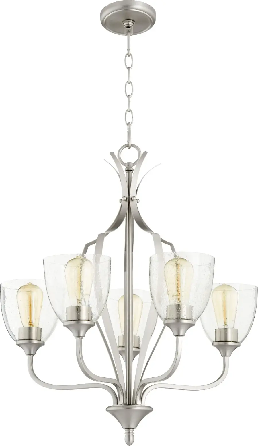 Jardin 5-Light Traditional Chandelier in Satin Nickel - Image 2