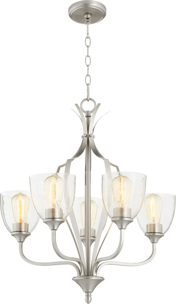Jardin 5-Light Traditional Chandelier in Satin Nickel - Image 3