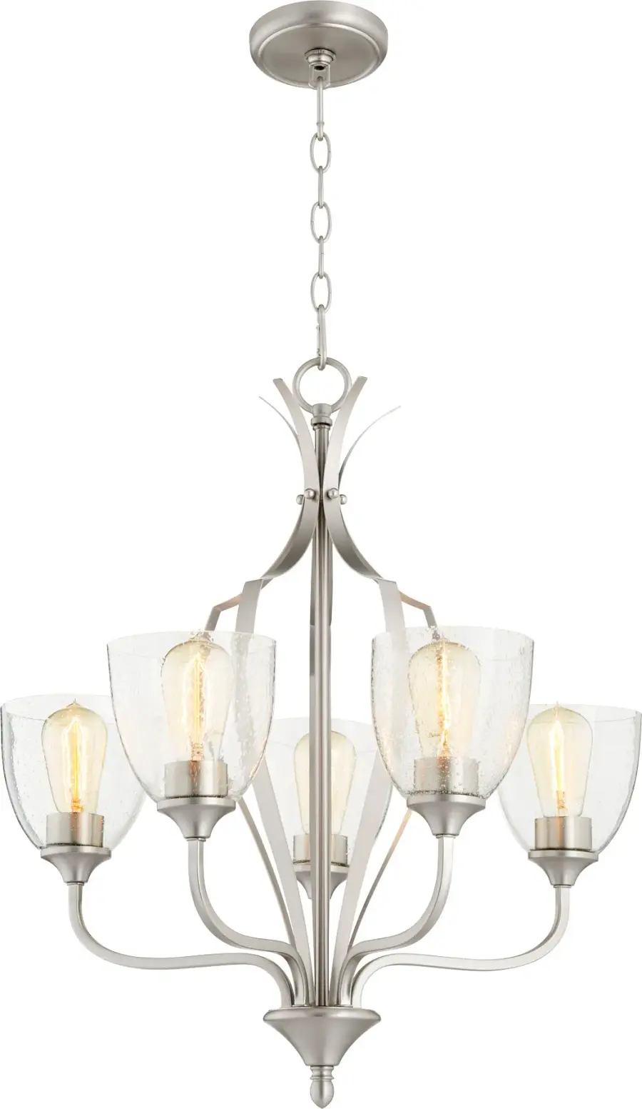 Jardin 5-Light Traditional Chandelier in Satin Nickel - Image 3