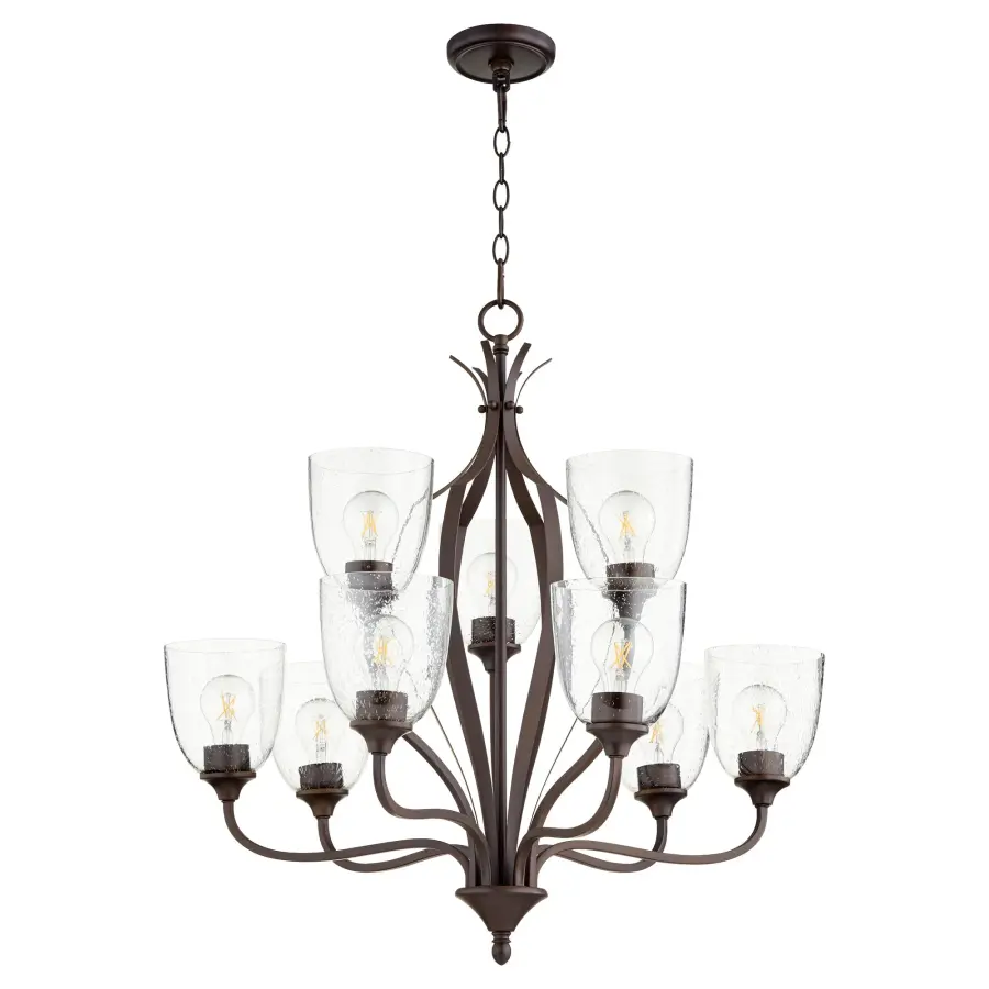 Jardin 9-Light Oiled Bronze Traditional Chandelier - Image 1
