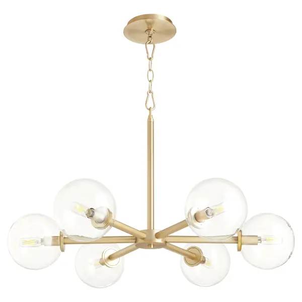 ROVI 6-Light Chandelier in Aged Brass - Image 1