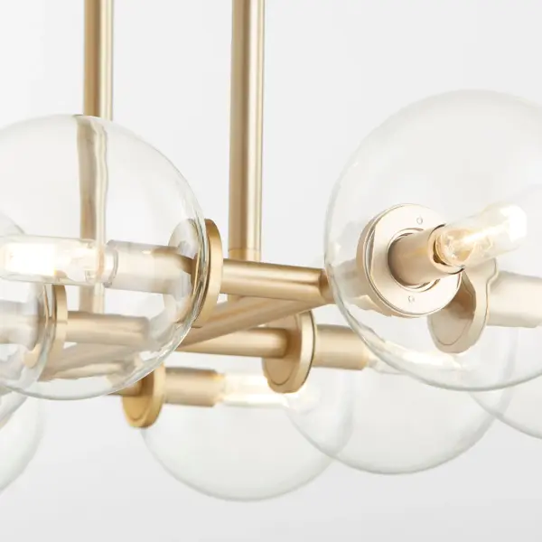 ROVI 8-Light Linear Chandelier in Aged Brass - Image 3