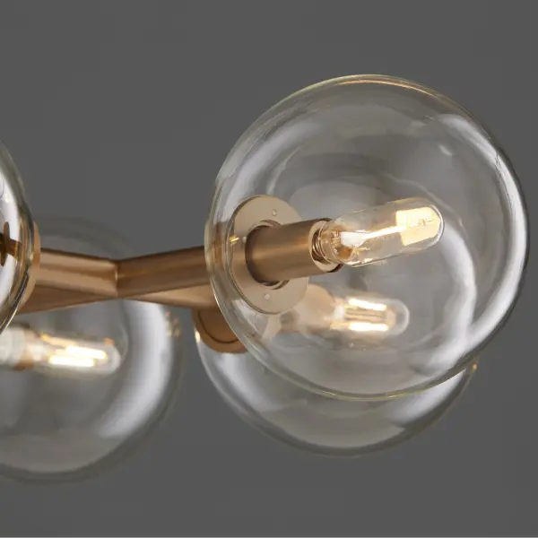 ROVI 8-Light Linear Chandelier in Aged Brass - Image 4