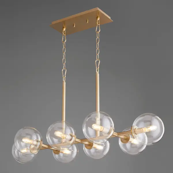 ROVI 8-Light Linear Chandelier in Aged Brass - Image 5