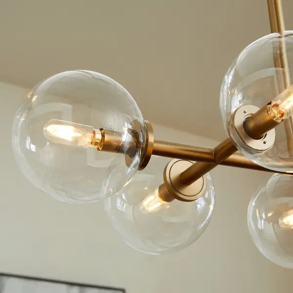 ROVI 8-Light Linear Chandelier in Aged Brass - Image 6