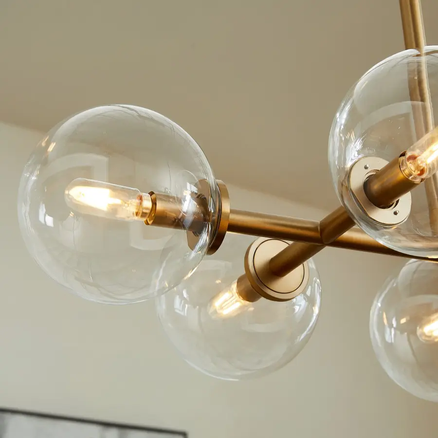 ROVI 8-Light Linear Chandelier in Aged Brass - Image 6