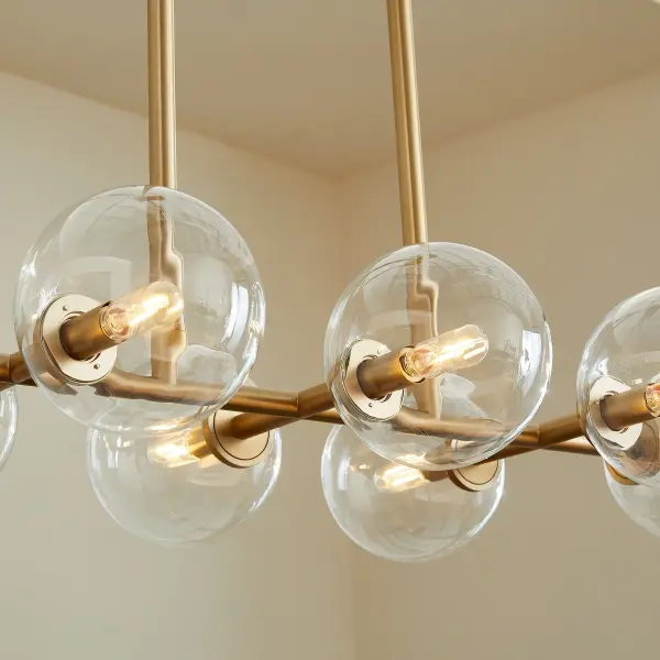 ROVI 8-Light Linear Chandelier in Aged Brass - Image 7