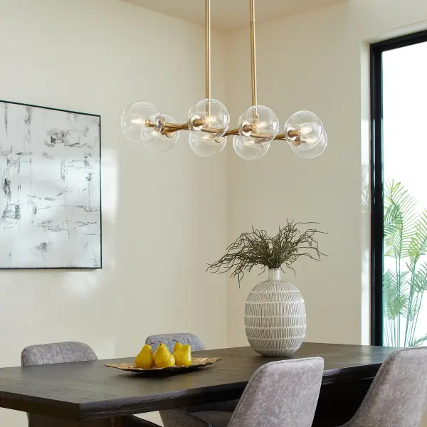ROVI 8-Light Linear Chandelier in Aged Brass - Image 8