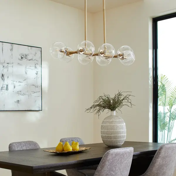 ROVI 8-Light Linear Chandelier in Aged Brass - Image 9