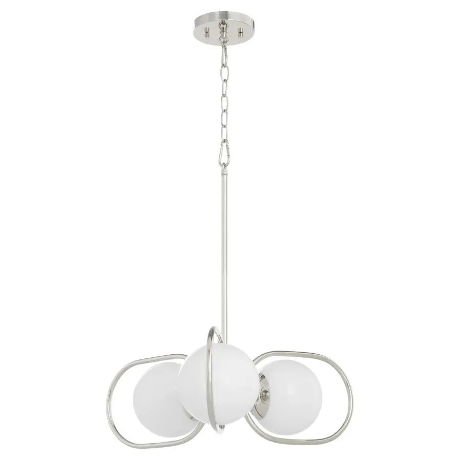 Belmont 3-Light Chandelier in Polished Nickel - Image 1