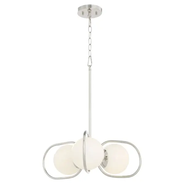 Belmont 3-Light Chandelier in Polished Nickel - Image 2