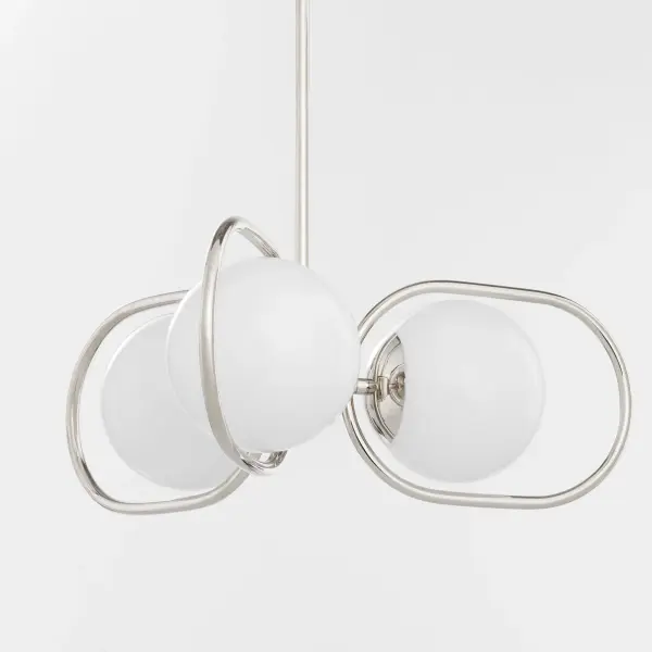 Belmont 3-Light Chandelier in Polished Nickel - Image 3