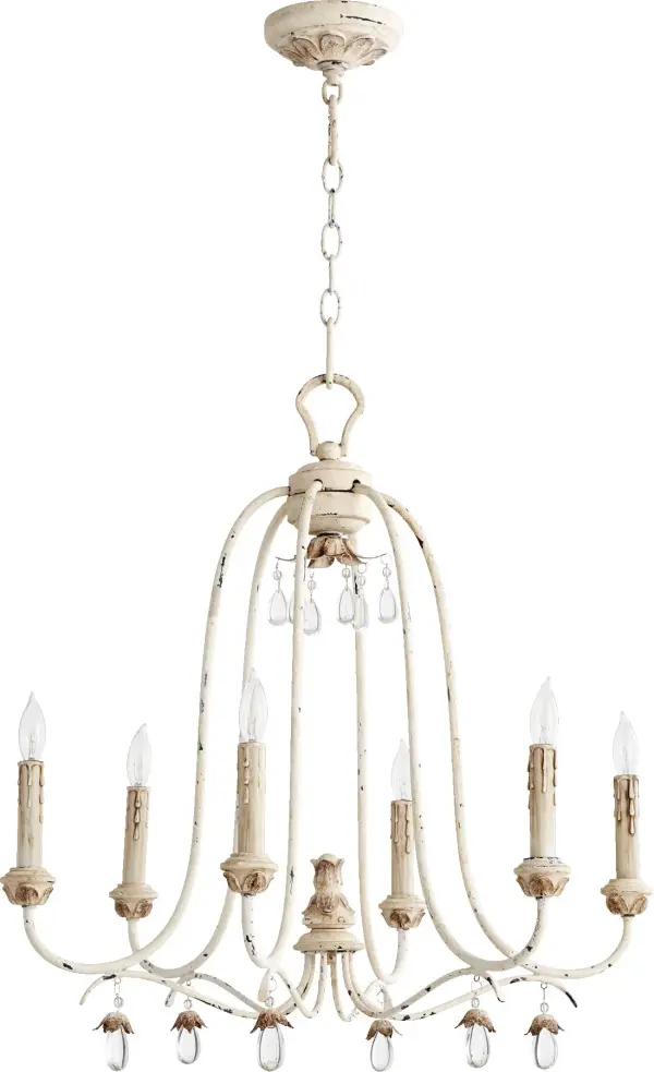 Venice 6-Light Chandelier in Persian White - Image 1