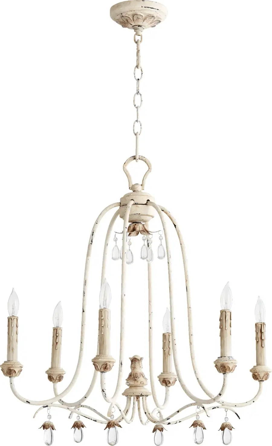 Venice 6-Light Chandelier in Persian White - Image 1