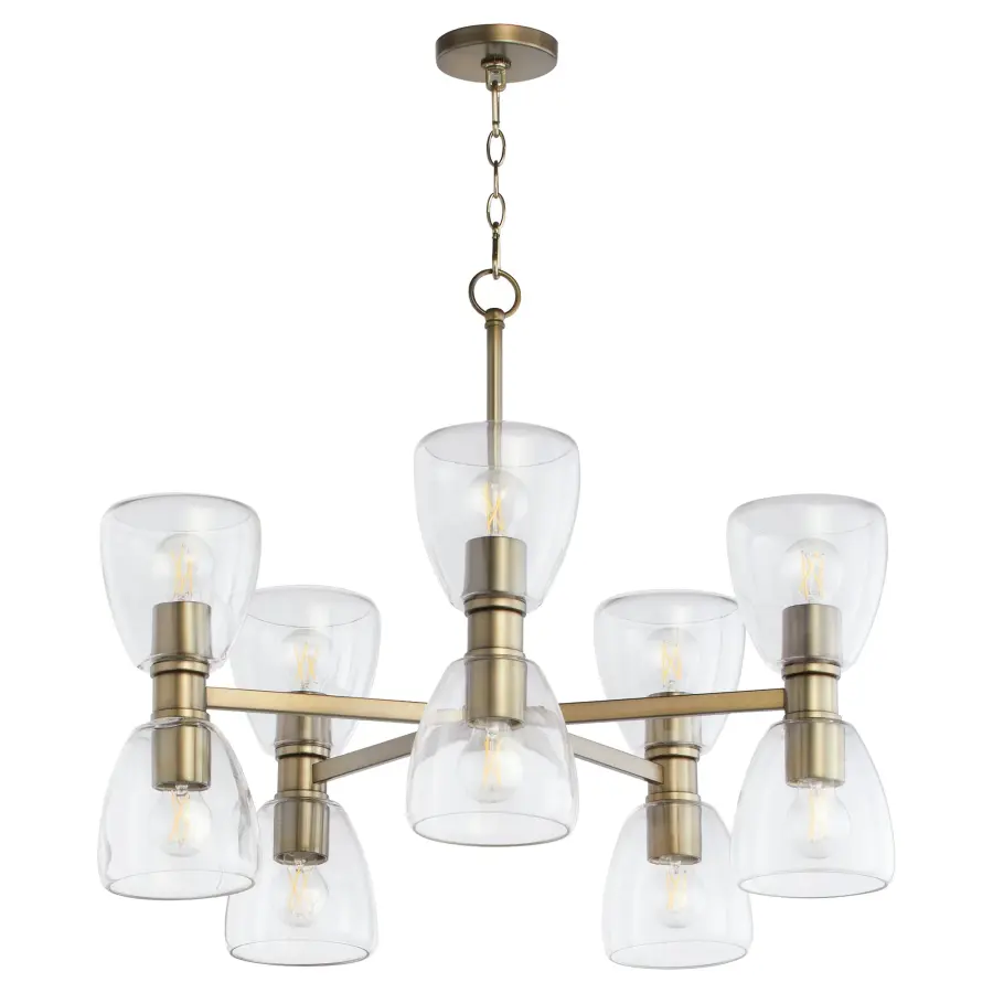 Relo 10-Light Chandelier in Dark Brass - Image 3