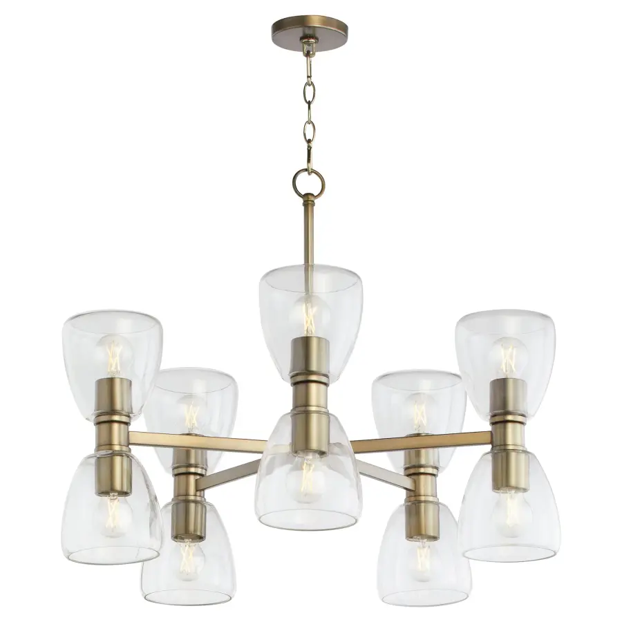 Relo 10-Light Chandelier in Dark Brass - Image 4