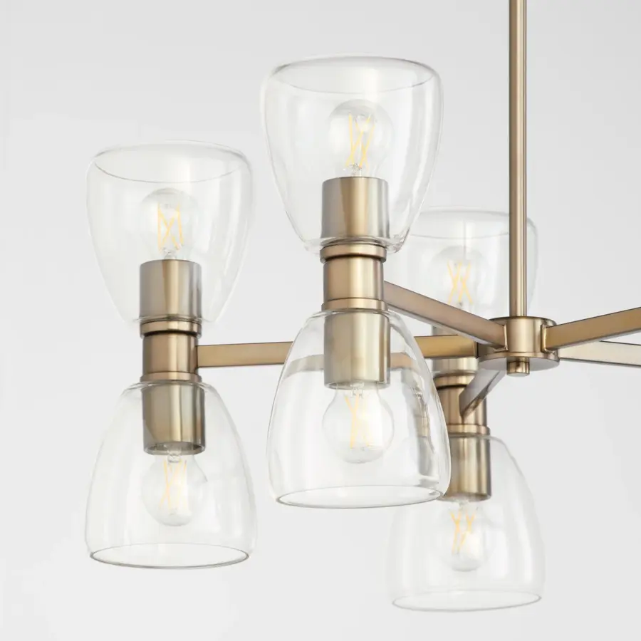 Relo 10-Light Chandelier in Dark Brass - Image 5