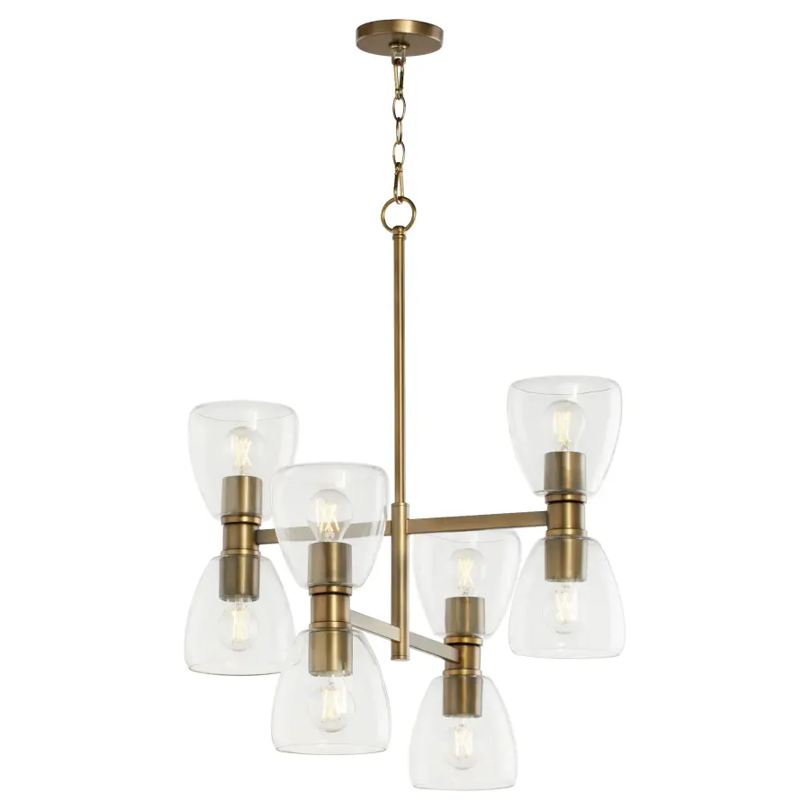 Relo 8-Light Chandelier in Dark Brass - Image 2